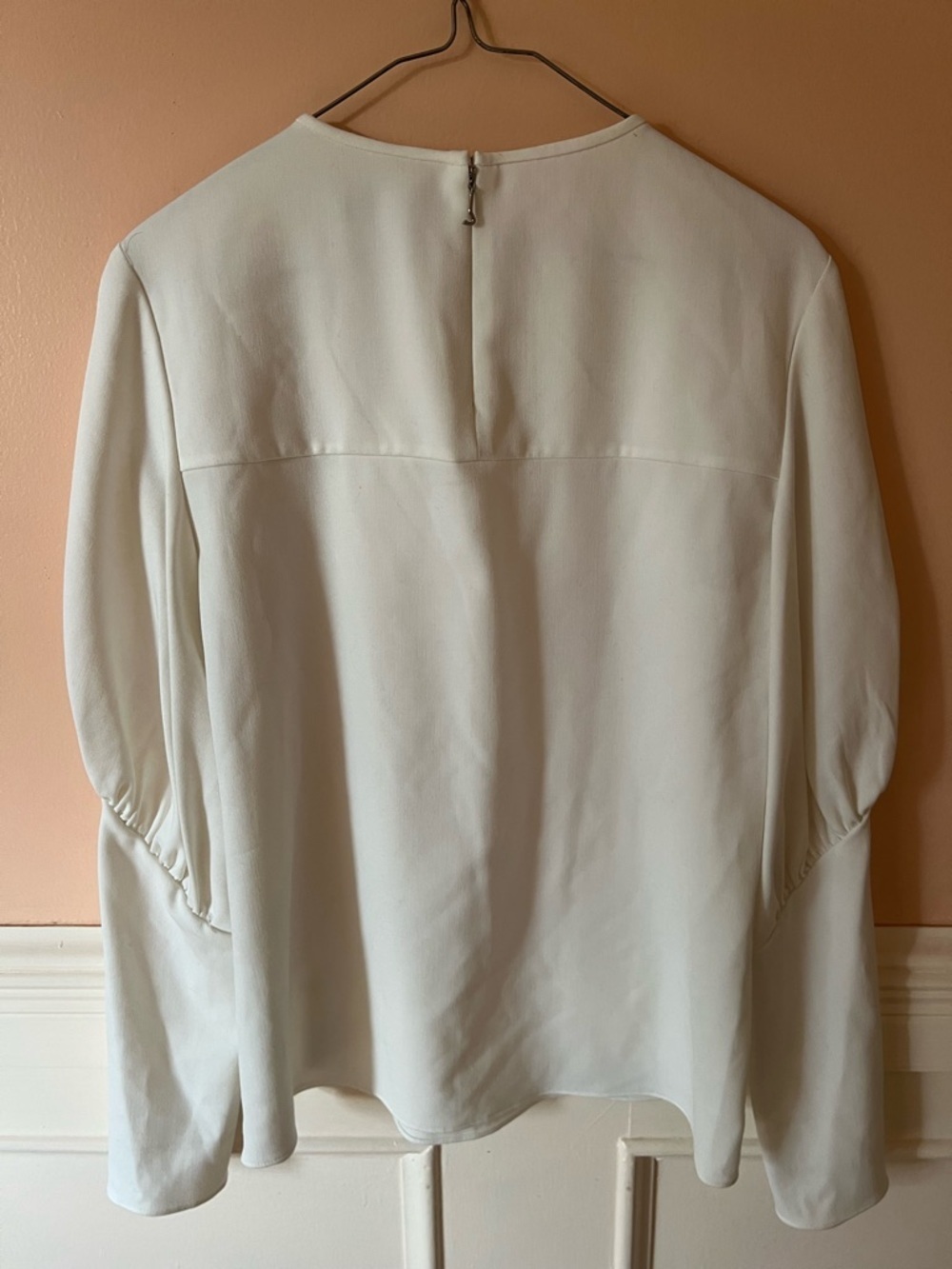 Tibi ssense revolve Minimalist white Draped blouse chic modern scandi runway 2 - Picture 7 of 9